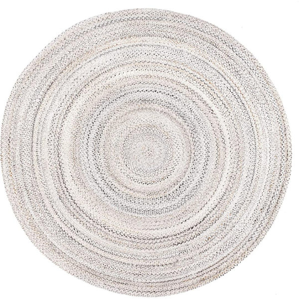 Rosecliff Heights Angeleana Handmade Hand Braided Beige Indoor/Outdoor